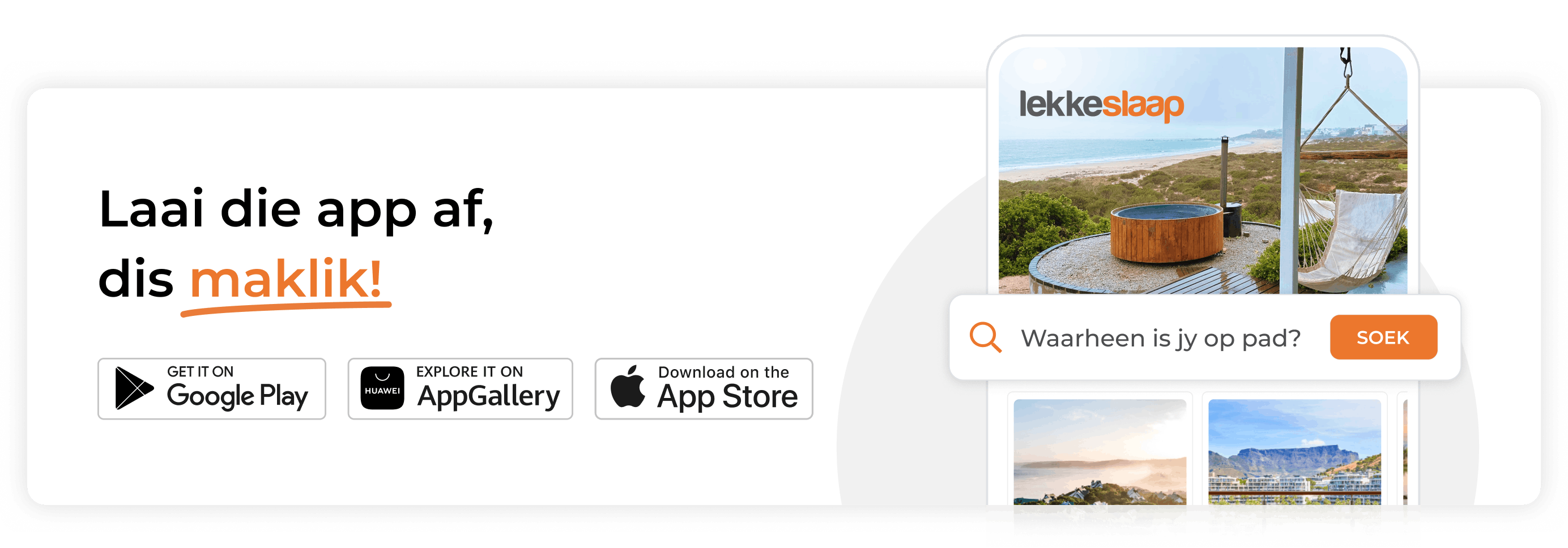 Download the LekkeSlaap app