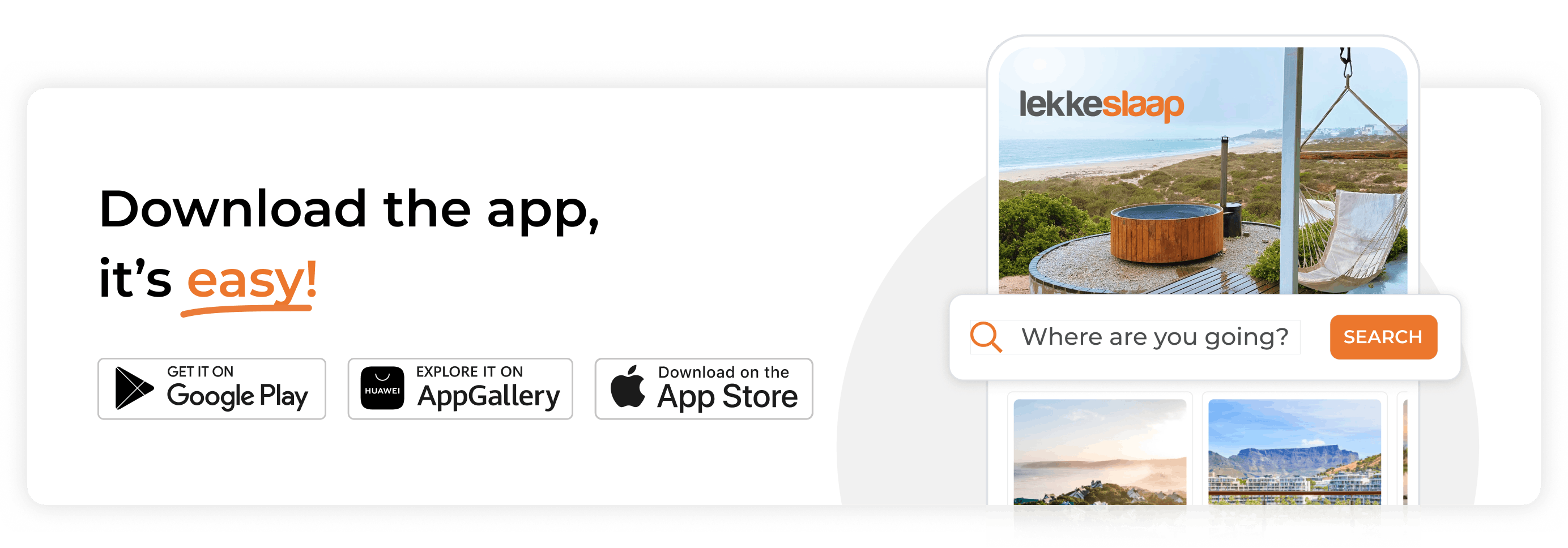 Download the LekkeSlaap app